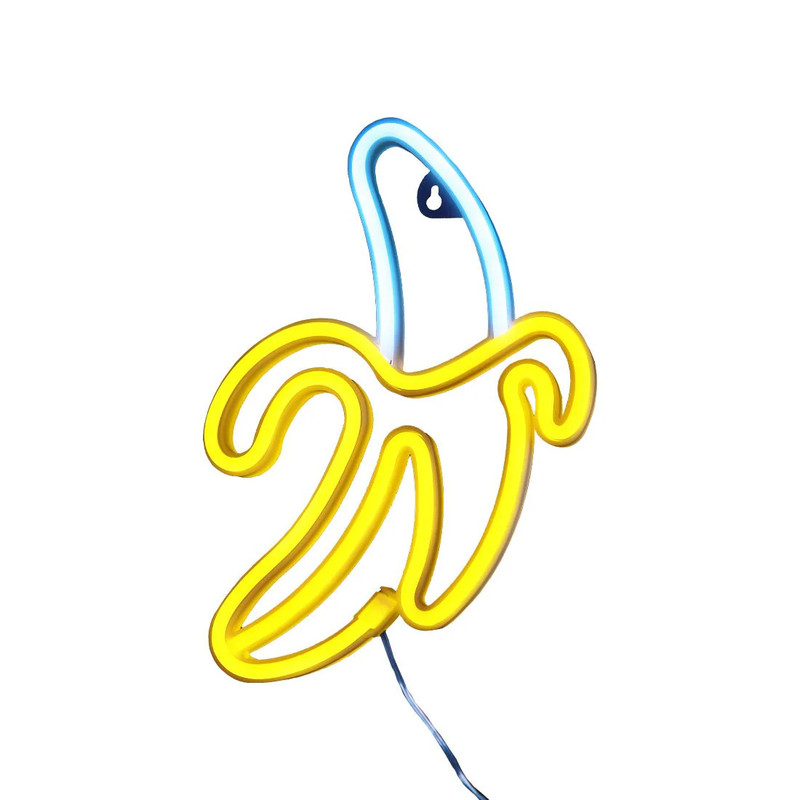 Led Neon Banana Shape - White & Yellow - إضاءة